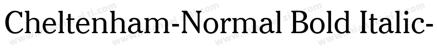 Cheltenham-Normal Bold Italic字体转换